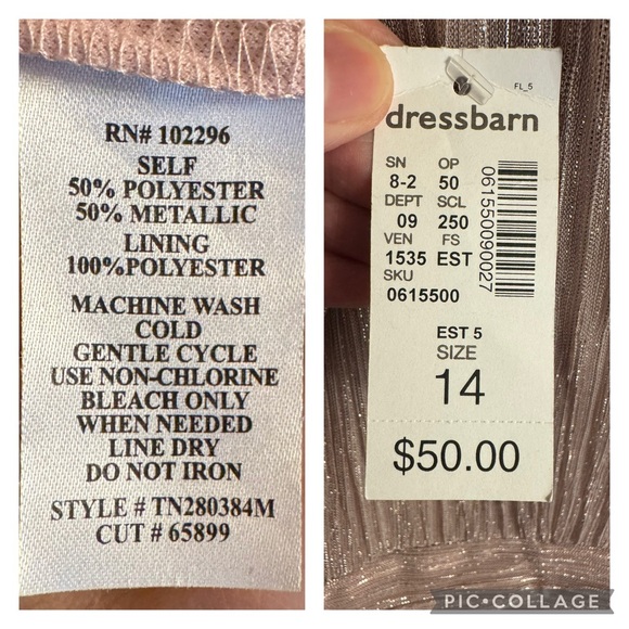 NWT Connected Apparel Size 14 Dusty Rose Tiered Sheath Cocktail Dress - Picture 5 of 17